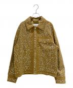 BURBERRYバーバリー）の古着「stud-embellished cotton shirt jacket 8092358」｜ベージュ