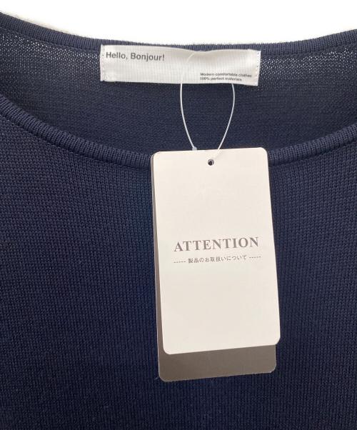 Hello,Bonjour!（ハローボンジュール）Hello,Bonjour! (ハローボンジュール) Knit Onepiece ネイビー サイズ:Freeの古着・服飾アイテム