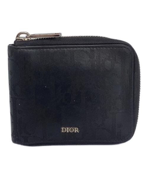 Dior（ディオール）DIOR (ディオール) ラウンドファスナーウォレット ブラックの古着・服飾アイテム