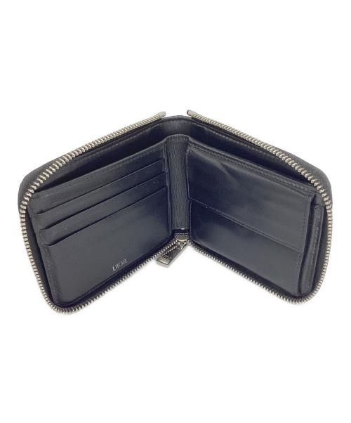 Dior（ディオール）DIOR (ディオール) ラウンドファスナーウォレット ブラックの古着・服飾アイテム