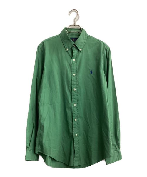 RALPH LAUREN（ラルフローレン）RALPH LAUREN (ラルフローレン) classic fit garment-dyed twill shirt グリーン サイズ:SPの古着・服飾アイテム