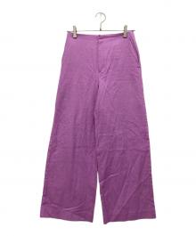 Plage（プラージュ）の古着「Co/Liベルトレスパンツ」｜ラベンダー