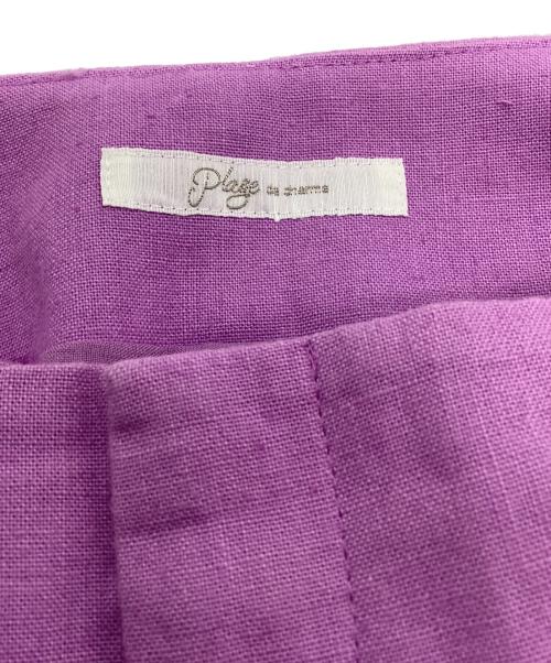 Plage（プラージュ）Plage (プラージュ) Co/Liベルトレスパンツ ラベンダー サイズ:36の古着・服飾アイテム