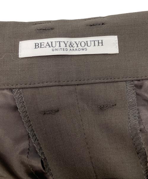 BEAUTY&YOUTH（ビューティーアンドユース）BEAUTY&YOUTH (ビューティーアンドユース) タックワイドパンツ ブラウン サイズ:Mの古着・服飾アイテム