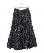 BEARDSLEYビアズリー）の古着「クリンクルドットスカート」｜ブラック