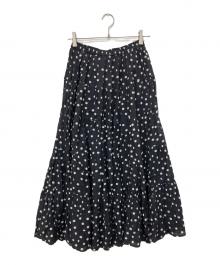BEARDSLEY（ビアズリー）の古着「クリンクルドットスカート」｜ブラック