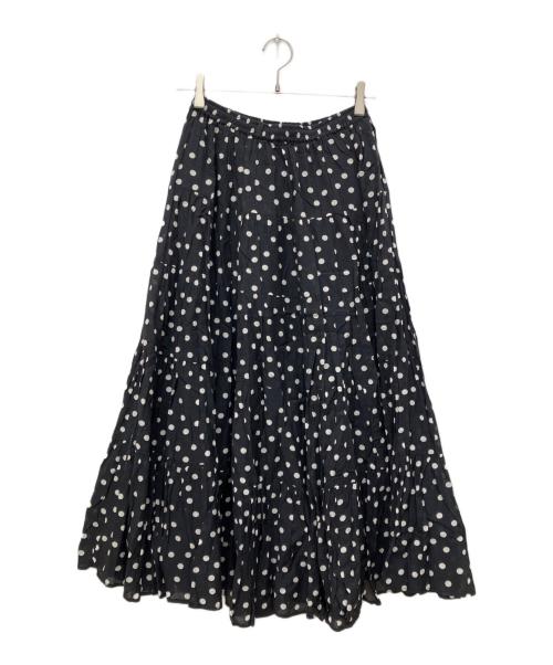 BEARDSLEY（ビアズリー）BEARDSLEY (ビアズリー) クリンクルドットスカート ブラック サイズ:Freeの古着・服飾アイテム
