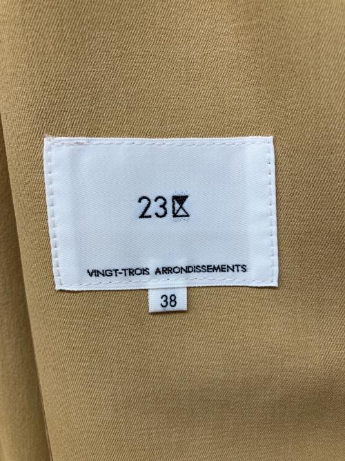23区（ニジュウサンク）23区 (ニジュウサンク) ポリエステルツイルストレッチ トレンチコート ベージュ サイズ:38の古着・服飾アイテム