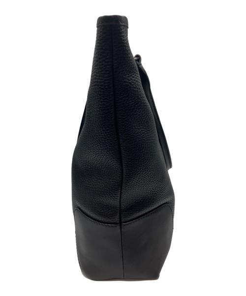 HUNTING WORLD（ハンティングワールド）HUNTING WORLD (ハンティングワールド) レザートートバッグ ブラックの古着・服飾アイテム