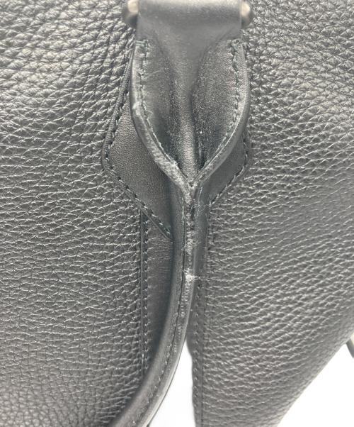 HUNTING WORLD（ハンティングワールド）HUNTING WORLD (ハンティングワールド) レザートートバッグ ブラックの古着・服飾アイテム