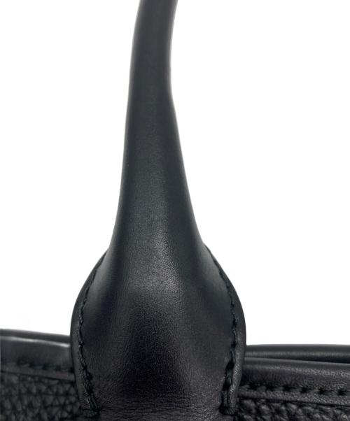 HUNTING WORLD（ハンティングワールド）HUNTING WORLD (ハンティングワールド) レザートートバッグ ブラックの古着・服飾アイテム