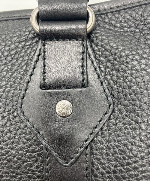 HUNTING WORLD（ハンティングワールド）HUNTING WORLD (ハンティングワールド) レザートートバッグ ブラックの古着・服飾アイテム