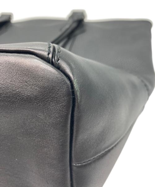 HUNTING WORLD（ハンティングワールド）HUNTING WORLD (ハンティングワールド) レザートートバッグ ブラックの古着・服飾アイテム