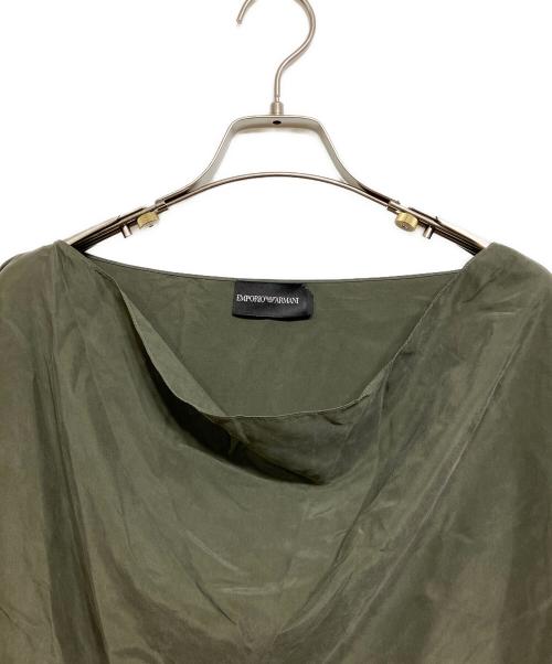 EMPORIO ARMANI（エンポリオ アルマーニ）EMPORIO ARMANI (エンポリオ アルマーニ) シルクブラウス モスグリーン サイズ:USA42の古着・服飾アイテム