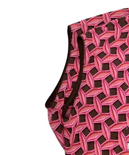 LOUIS VUITTON（ルイ ヴィトン）LOUIS VUITTON (ルイ ヴィトン) 総柄シルクブラウス ピンク サイズ:40の古着・服飾アイテム