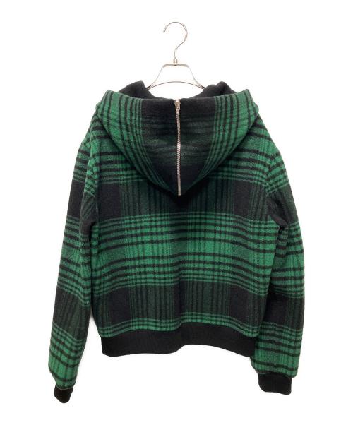 LOUIS VUITTON（ルイ ヴィトン）LOUIS VUITTON (ルイ ヴィトン) TRUNKS＆BAGS ウールアルパカフーデッドジャケット　FHVB060RE グリーン サイズ:38の古着・服飾アイテム