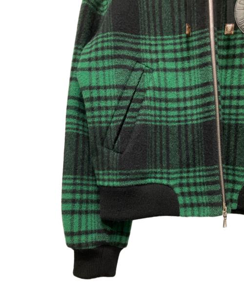 LOUIS VUITTON（ルイ ヴィトン）LOUIS VUITTON (ルイ ヴィトン) TRUNKS＆BAGS ウールアルパカフーデッドジャケット　FHVB060RE グリーン サイズ:38の古着・服飾アイテム