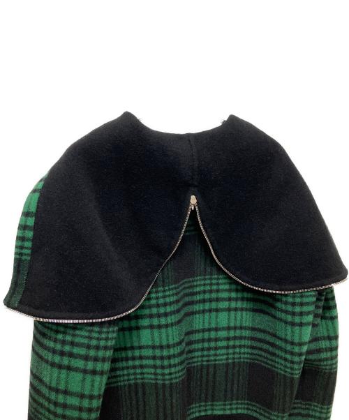 LOUIS VUITTON（ルイ ヴィトン）LOUIS VUITTON (ルイ ヴィトン) TRUNKS＆BAGS ウールアルパカフーデッドジャケット　FHVB060RE グリーン サイズ:38の古着・服飾アイテム