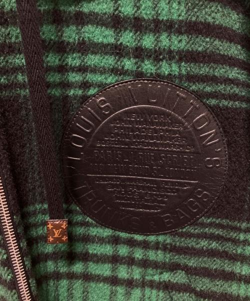 LOUIS VUITTON（ルイ ヴィトン）LOUIS VUITTON (ルイ ヴィトン) TRUNKS＆BAGS ウールアルパカフーデッドジャケット　FHVB060RE グリーン サイズ:38の古着・服飾アイテム