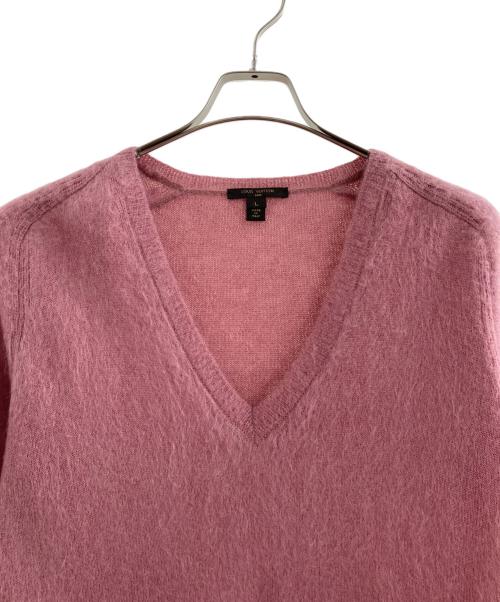 LOUIS VUITTON（ルイ ヴィトン）LOUIS VUITTON (ルイ ヴィトン) モヘア混Vネックニット ピンク サイズ:Ｌの古着・服飾アイテム