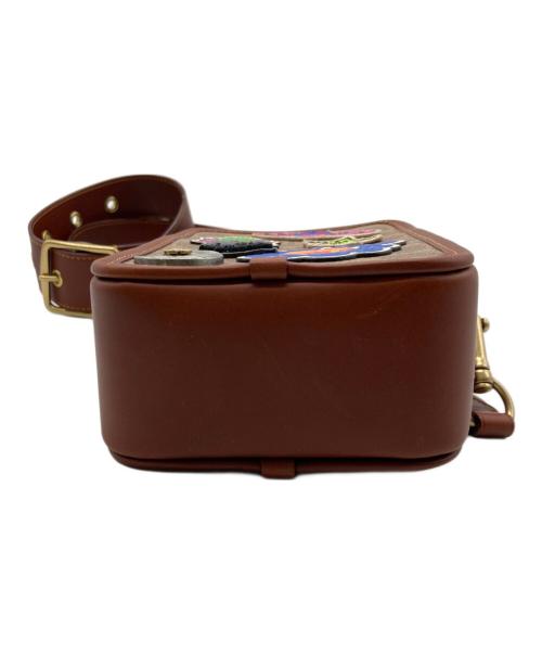 COACH（コーチ）COACH (コーチ) コーチ ローグ クロスボディ 12・シグネチャー キャンバス・パッチ ベージュ×ブラウンの古着・服飾アイテム