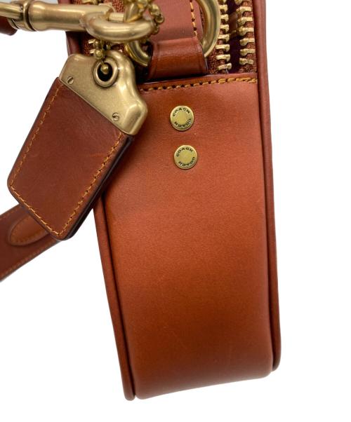 COACH（コーチ）COACH (コーチ) コーチ ローグ クロスボディ 12・シグネチャー キャンバス・パッチ ベージュ×ブラウンの古着・服飾アイテム