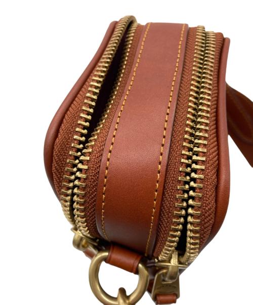 COACH（コーチ）COACH (コーチ) コーチ ローグ クロスボディ 12・シグネチャー キャンバス・パッチ ベージュ×ブラウンの古着・服飾アイテム