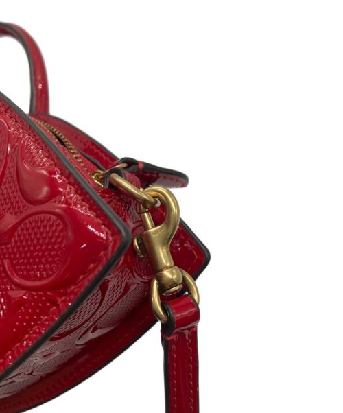 COACH（コーチ）COACH (コーチ) リップ バッグ・シグネチャー レザーショルダーバッグ レッド サイズ:下記参照の古着・服飾アイテム
