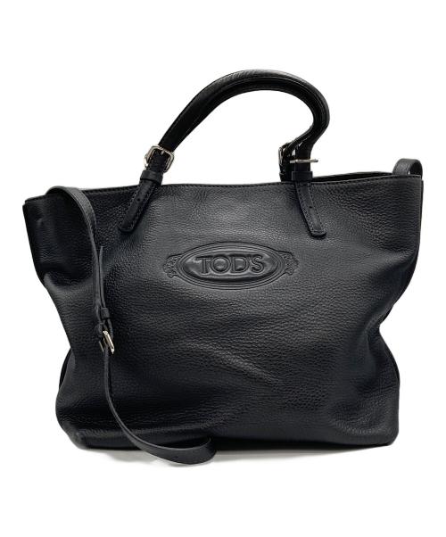 TOD'S（トッズ）TOD'S (トッズ) レザー2WAYバッグ ブラックの古着・服飾アイテム