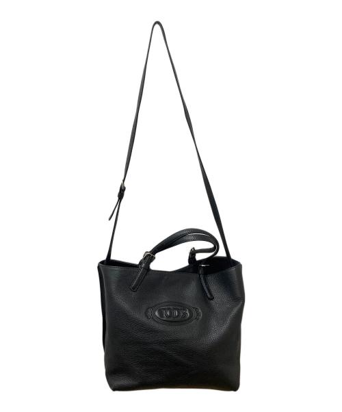 TOD'S（トッズ）TOD'S (トッズ) レザー2WAYバッグ ブラックの古着・服飾アイテム