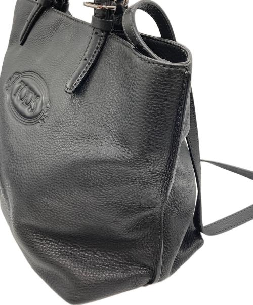 TOD'S（トッズ）TOD'S (トッズ) レザー2WAYバッグ ブラックの古着・服飾アイテム
