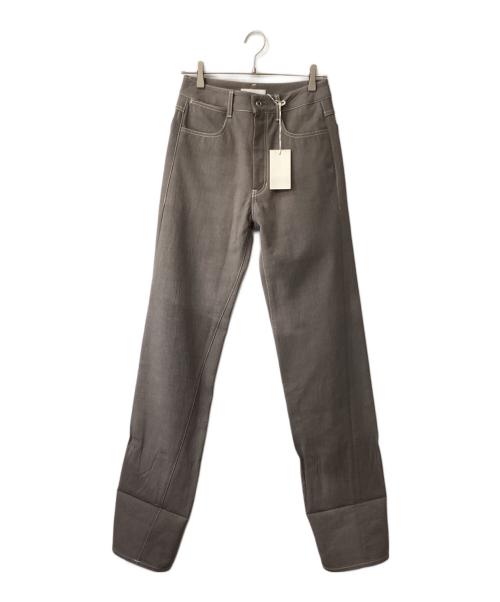 KANAKO SAKAI（カナコ サカイ）KANAKO SAKAI (カナコ サカイ) SILK BLEND BONDED PANTS グレー サイズ:36の古着・服飾アイテム