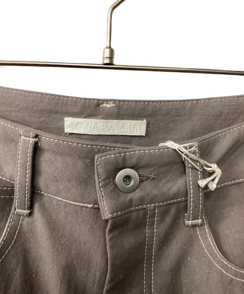 KANAKO SAKAI（カナコ サカイ）KANAKO SAKAI (カナコ サカイ) SILK BLEND BONDED PANTS グレー サイズ:36の古着・服飾アイテム
