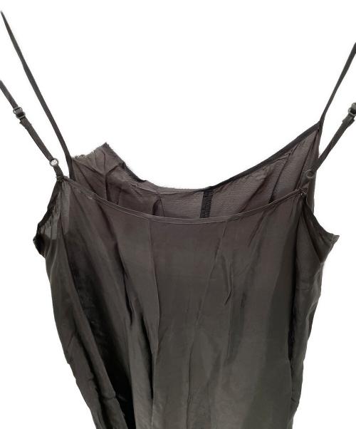 ebure（エブール）ebure (エブール) フラッフィーオーガンジー バンドカラーワンピース グレー サイズ:38の古着・服飾アイテム