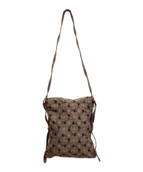 IL BISONTE（イル ビゾンテ）IL BISONTE (イル ビゾンテ) モノグラムショルダーバッグ ブラウンの古着・服飾アイテム