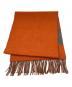HERMES (エルメス) カシミヤストール オレンジ×グレー：35000円