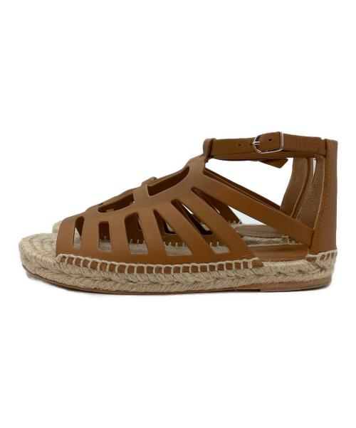 HERMES（エルメス）HERMES (エルメス) Costanza espadrilles ブラウン サイズ:36の古着・服飾アイテム