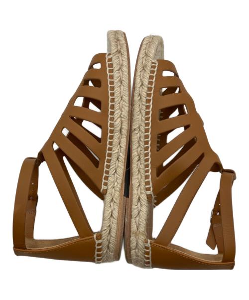 HERMES（エルメス）HERMES (エルメス) Costanza espadrilles ブラウン サイズ:36の古着・服飾アイテム