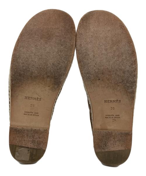 HERMES（エルメス）HERMES (エルメス) Costanza espadrilles ブラウン サイズ:36の古着・服飾アイテム