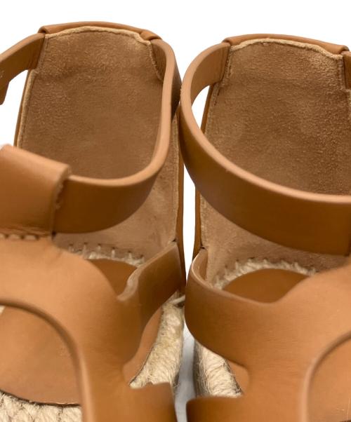 HERMES（エルメス）HERMES (エルメス) Costanza espadrilles ブラウン サイズ:36の古着・服飾アイテム