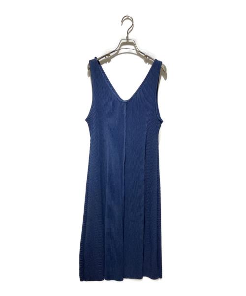 GONGDID DESIGN（ゴンディッドデザイン）Gongdid Design (ゴンディッドデザイン) プリーツワンピース ネイビー サイズ:FREEの古着・服飾アイテム