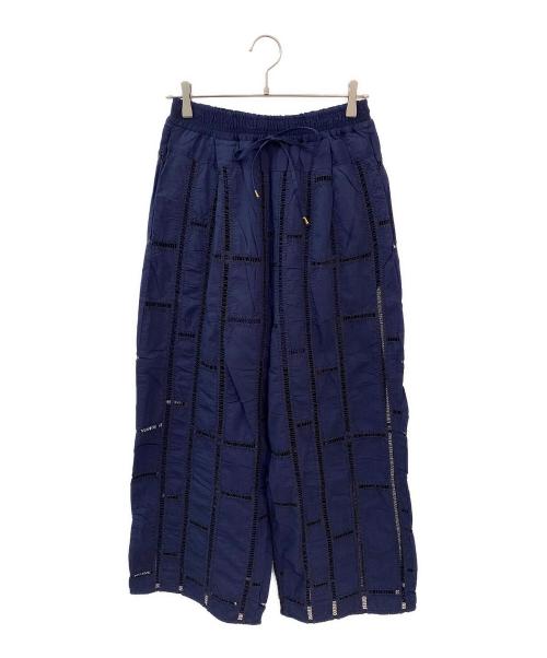 Curensology（カレンソロジー）Curensology (カレンソロジー) エンブロイダリーパンツ ネイビー サイズ:FREEの古着・服飾アイテム