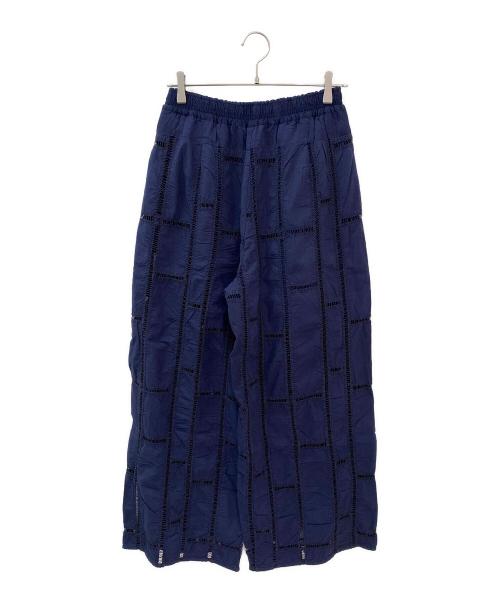 Curensology（カレンソロジー）Curensology (カレンソロジー) エンブロイダリーパンツ ネイビー サイズ:FREEの古着・服飾アイテム