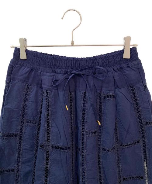 Curensology（カレンソロジー）Curensology (カレンソロジー) エンブロイダリーパンツ ネイビー サイズ:FREEの古着・服飾アイテム