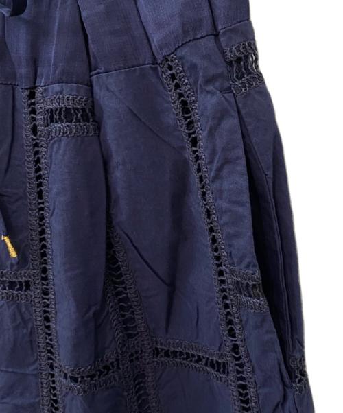 Curensology（カレンソロジー）Curensology (カレンソロジー) エンブロイダリーパンツ ネイビー サイズ:FREEの古着・服飾アイテム