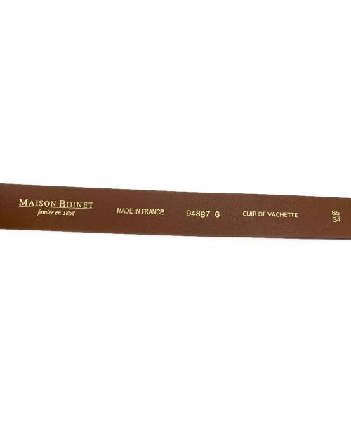 MAISON BOINET（メゾン ボワネ）MAISON BOINET (メゾン ボワネ) レザーベルト ブラウンの古着・服飾アイテム