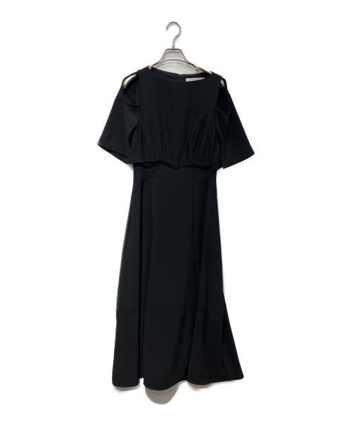 HER LIP TO（ハーリップトゥ）Her lip to (ハーリップトゥ) Adelaide Slit Sleeve Belted Dress　1241305093 ブラック サイズ:Mの古着・服飾アイテム