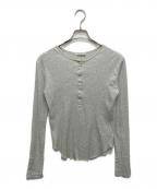 ETRE TOKYOエトレトウキョウ）の古着「オーコットテレコヘンリーネックトップス」｜グレー