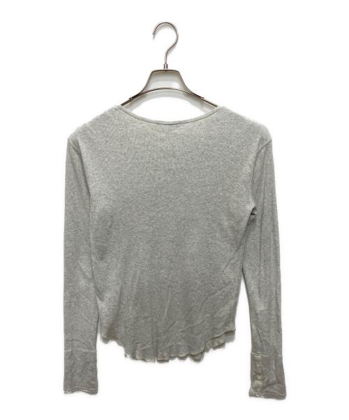 ETRE TOKYO（エトレトウキョウ）ETRE TOKYO (エトレトウキョウ) オーコットテレコヘンリーネックトップス グレー サイズ:FREEの古着・服飾アイテム
