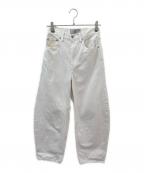 Curensologyカレンソロジー）の古着「カーヴィーデニムパンツ」｜ホワイト